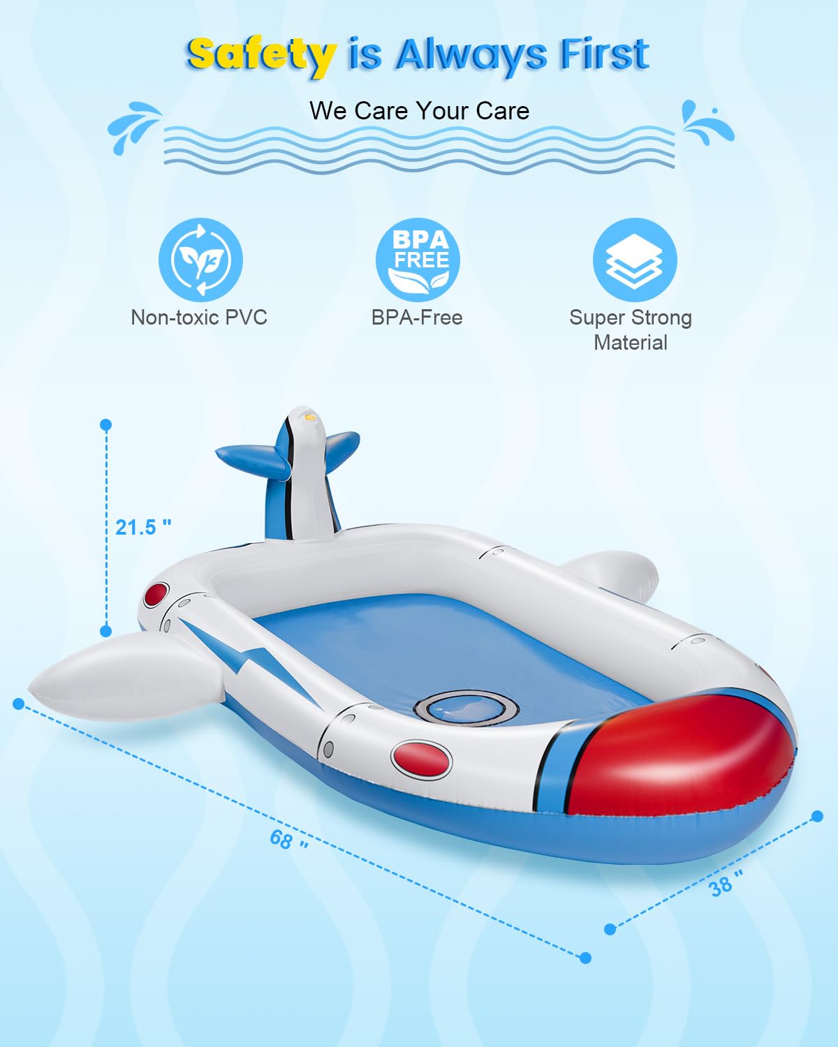 Piscina Inflable Kiddie Azul 3 en 1 para Niños