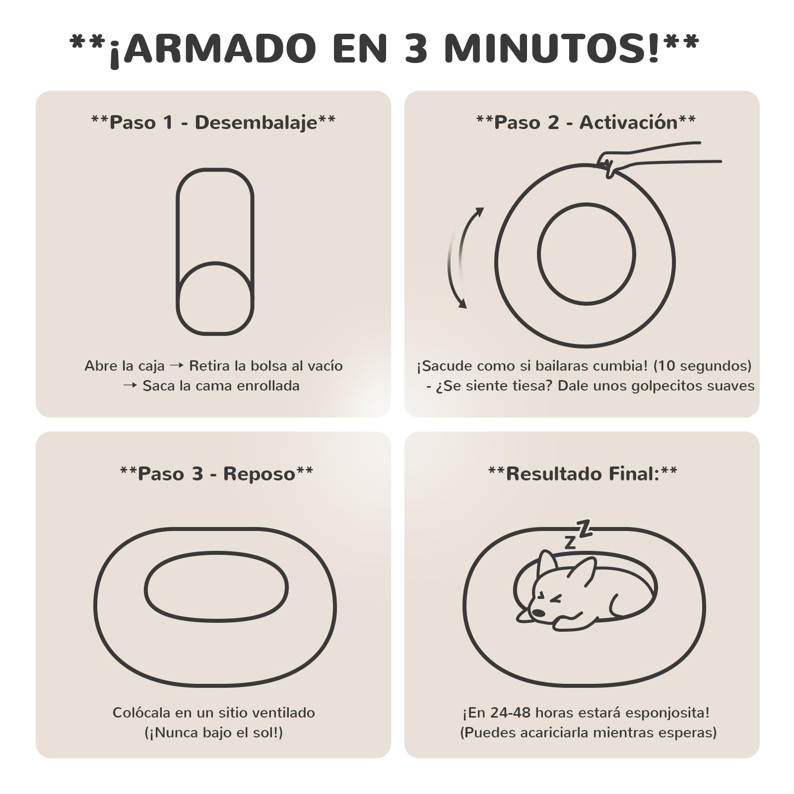 Cama para Perro Spring Blossoms Gris Oscuro Mullida y Antideslizante 80cm