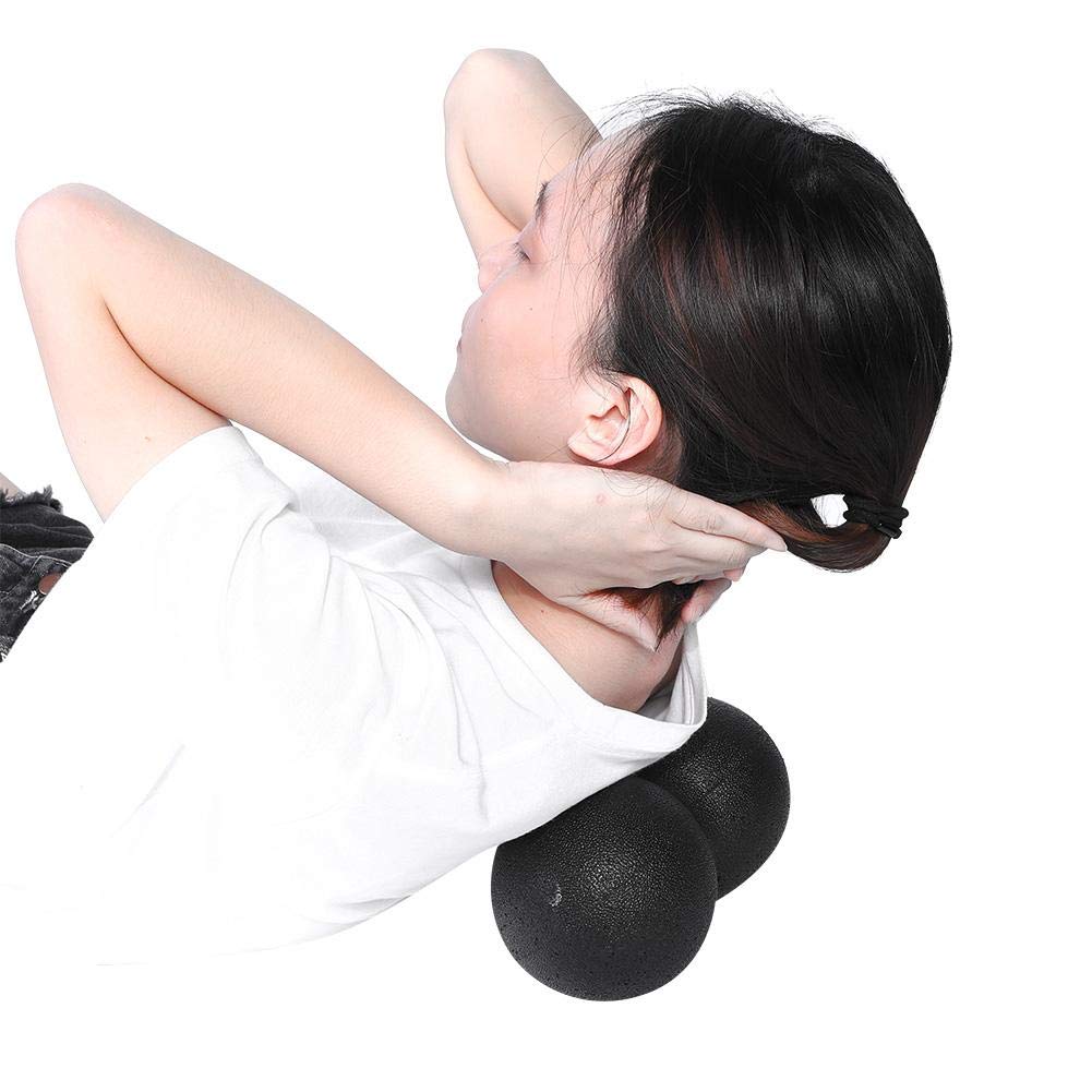 Bolas De Masaje,Peanut Masaje,Bola De Masaje Y Rodillo De Espuma,Pelota Masaje Yoga Bola Masaje Doble Para Masaje Muscular Miofascial Fascitis Terapia Puntos Gatillo Pilates Yoga Estiramiento(16X8CM)