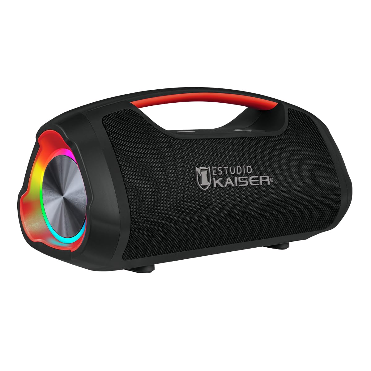 Kaiser Bocina Bluetooth Xtreme Box Potencia de 60W RMS con Luz LED Protección IPX5, Recargable, Aux, FM, USB, Micro SD, Manos Libres Color Negro KXB-2010BK