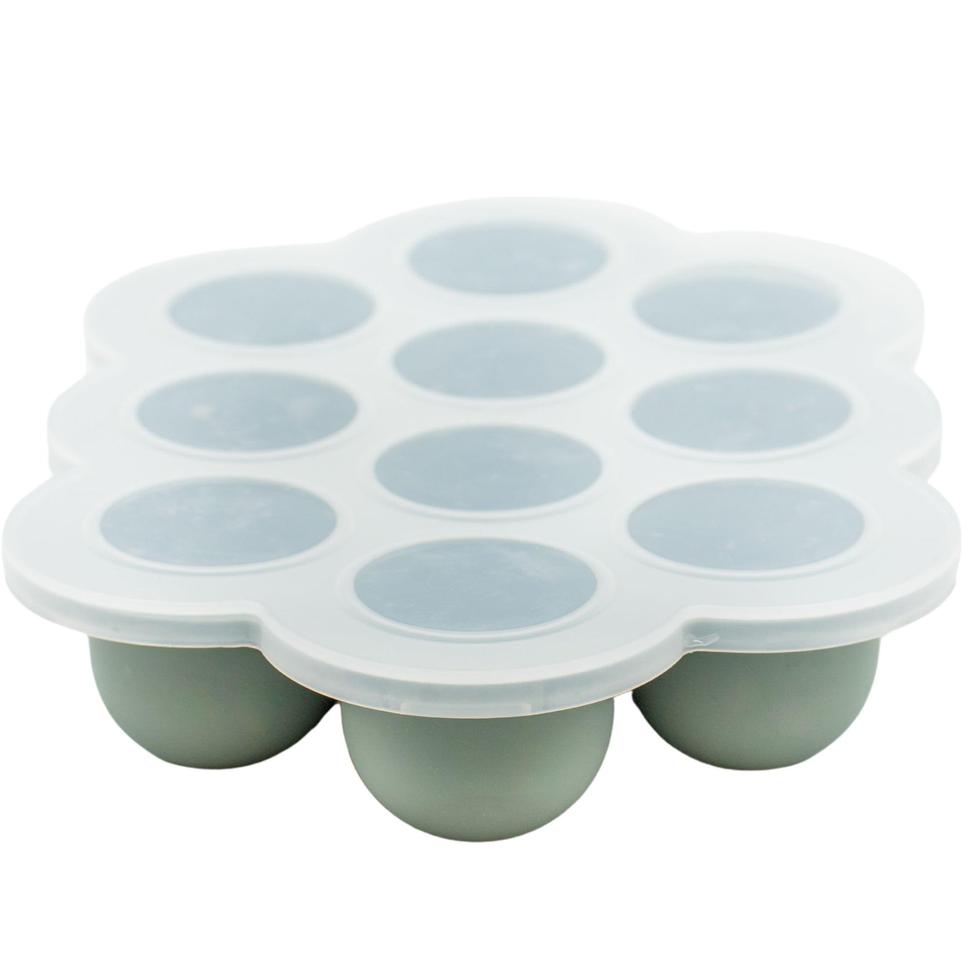 Bandeja para congelar comida de bebé WeeSprout de silicona con tapa abatible - Contenedor de almacenamiento perfecto para alimentos caseros para bebés, purés de verduras y frutas, y leche materna