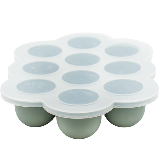 Bandeja para congelar comida de bebé WeeSprout de silicona con tapa abatible - Contenedor de almacenamiento perfecto para alimentos caseros para bebés, purés de verduras y frutas, y leche materna