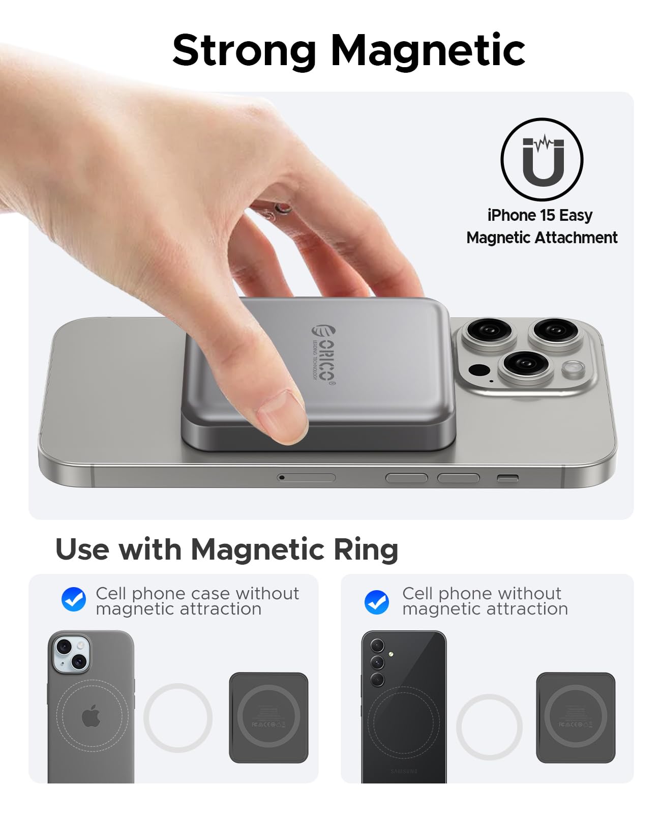 Unidad de Estado Sólido SSD 2 TB ORICO Gris Magnética hasta 2000 MB/s para Smartphone, Tablet y Ordenador