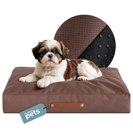 Cama Antiestrés ESQUIMAL Café de Foam Lavable para Perro y Gato, Chico