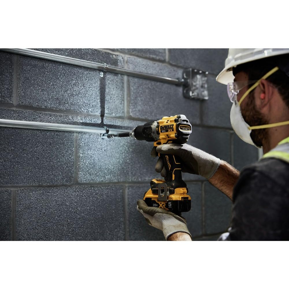 DEWALT - Taladro de martillo máximo de 20 V, 1/2 pulgadas, inalámbrico y sin escobillas, compacto con ajuste de 2 velocidades, solo herramienta desnuda (DCD805B)