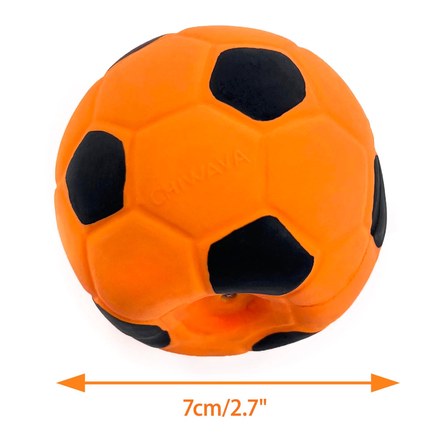 Chiwava 3 Piezas 2.7 '' Juguete para Perro Que Suenan de Látex Fútbol pequeño para Perrito Masticar el Tiro de la Bola del Lanzamiento de la Bola