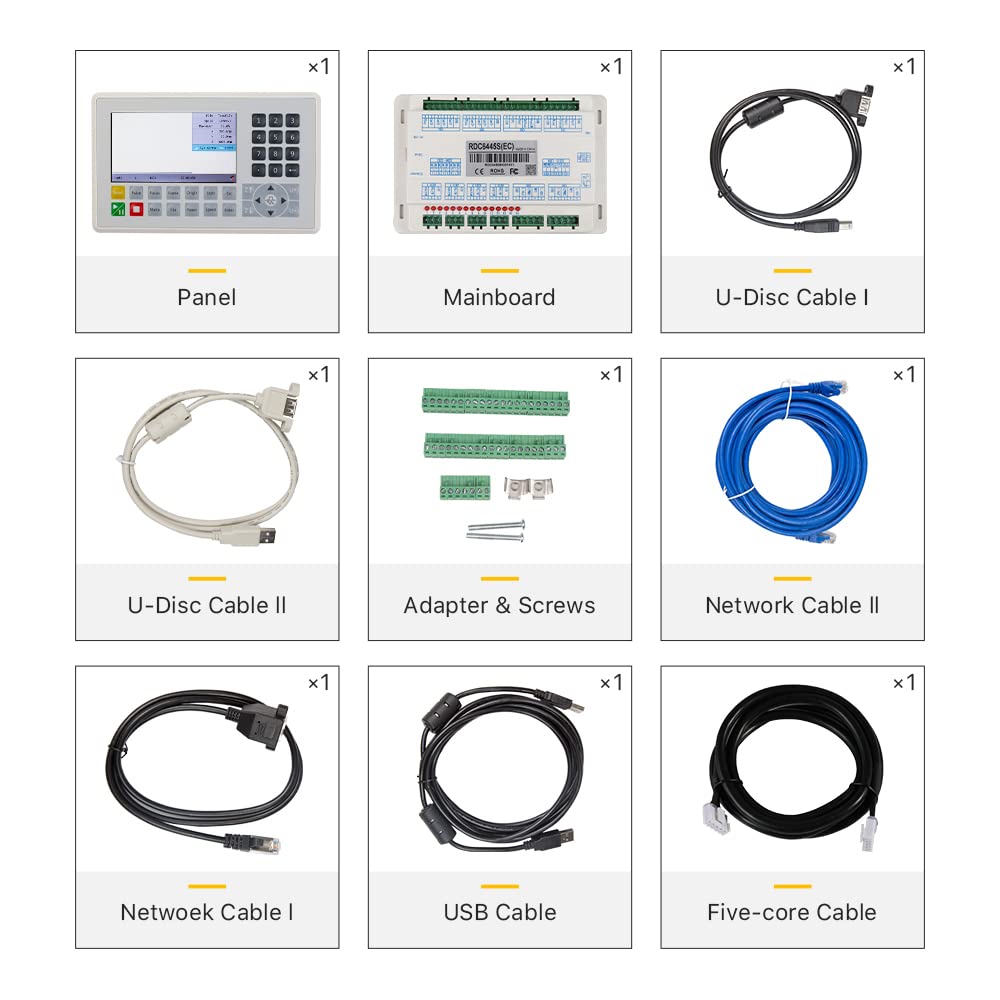 Cloudray Ruida RDC6445G Controlador láser de CO2 para máquina de grabado y corte láser RDC DSP 6445G