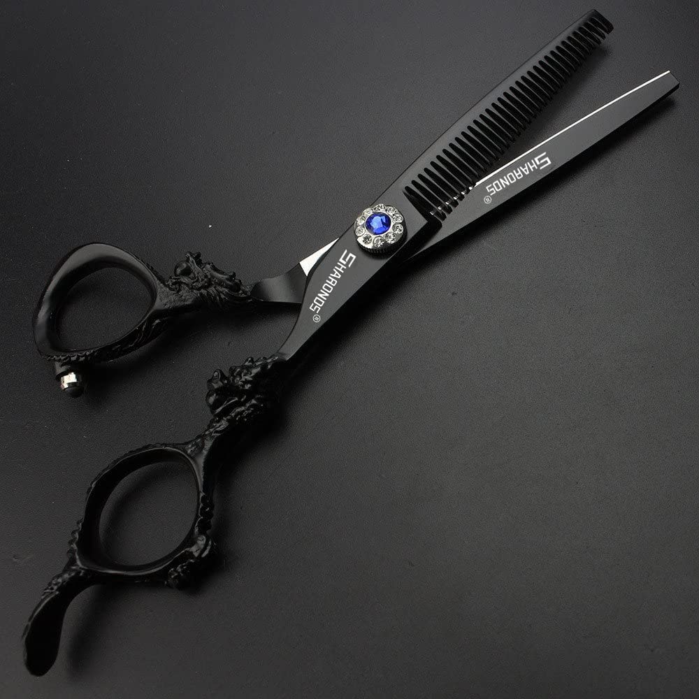 professional hairdressing scissors, Japanese hair scissors, hairdresser cutting scissors and scissors set â?¦ (6'' black set)