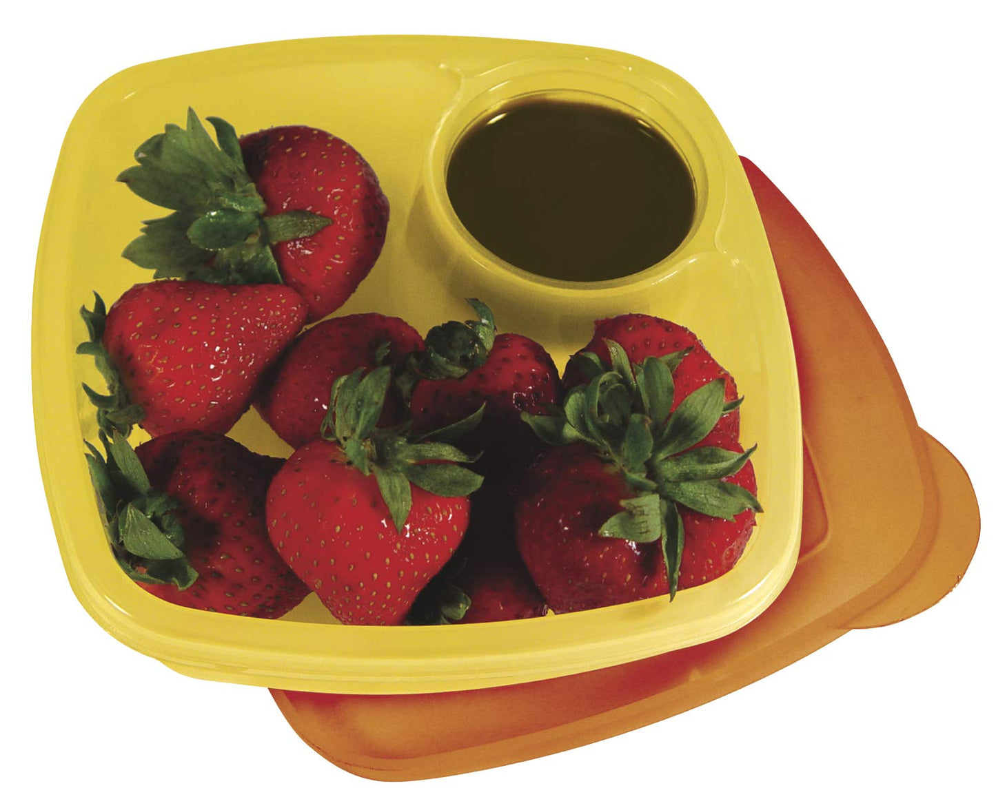 Compac Take A Dip 2the Side Container, Orange/Yellow, 2 Ounce