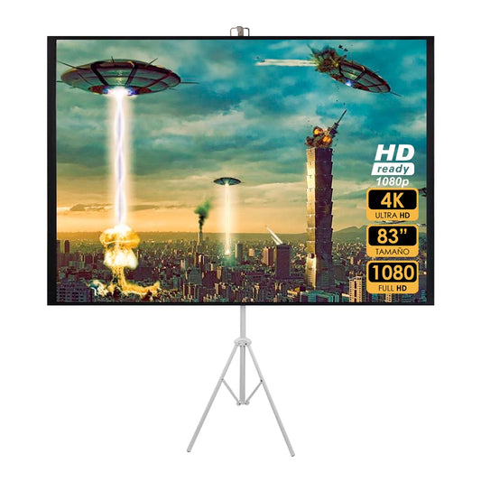 SEAFON Pantalla De Proyección 84 Pulgadas, 4:3 con Trípode