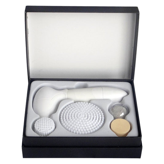 Cepillo Facial y Corporal SonicDerm SD-201 Blanco con Cabezal Rotatorio para Exfoliación y Cuidado de la Piel