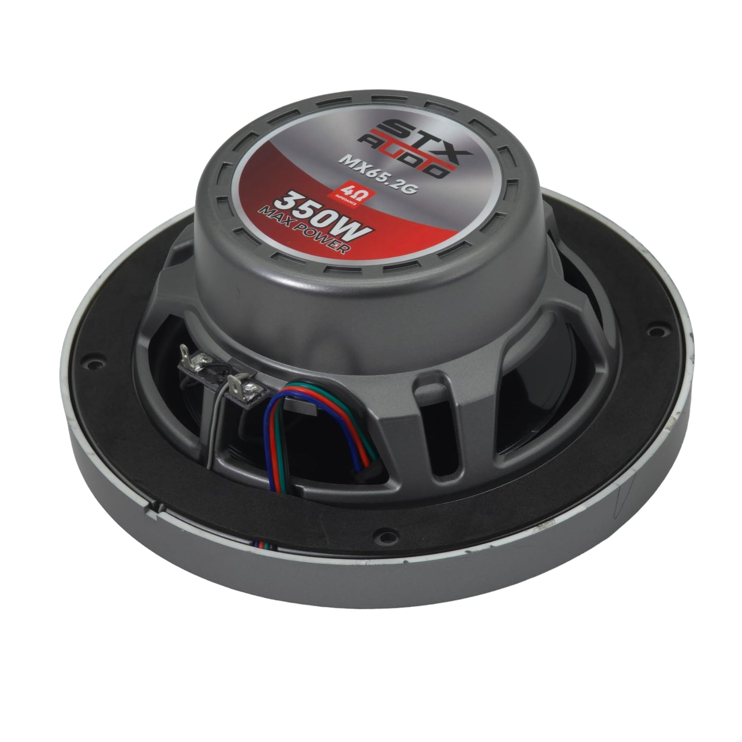 STX Audio MX65.2G Altavoces coaxiales marinos LED RGB de 2 vías de 6.5 pulgadas, 350 W máximo, 4 ohmios, resistentes al agua con control remoto para iluminación RGB (2 altavoces)