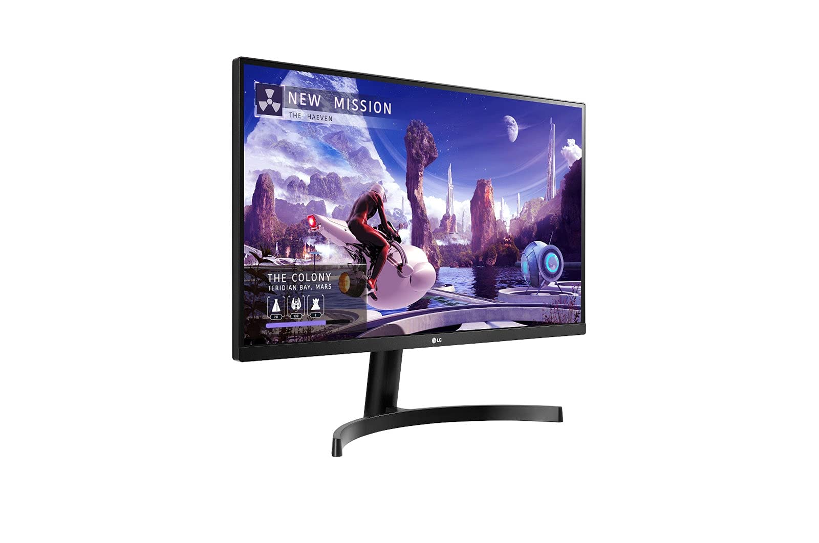 LG 27QN600-B visualización IPS de 27 Pulgadas QHD (2560 x 1440) con FreeSync, sRGB 99% Gama de Colores, HDR10 con un diseño virtualmente sin Bordes de 3 Lados, Color Negro