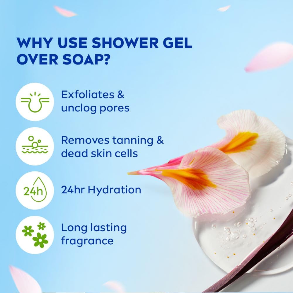 Nivea Bath Care Shower Water Lily Oil, 250ml