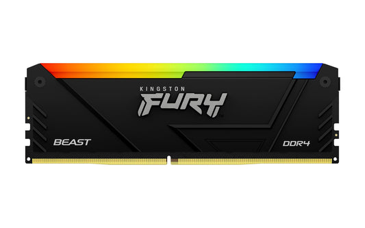 Memoria Gamer Kingston Fury Beast Negro RGB DDR4 16GB 3200MT/s CL16 para PC