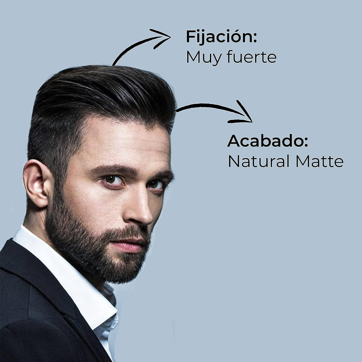 1810 STONE CLAY Pomade para Cabello (Nueva Imagen) - FIJACIÓN MUY ALTA - BRILLO NATURAL - Pomada para cabello Base Agua - Libre de Parabenos - Libre de Sulfatos - Cruelty Free - Hand Made - Very High Hold. Natural Shine Pomade - Efecto Cera sin Residuos -