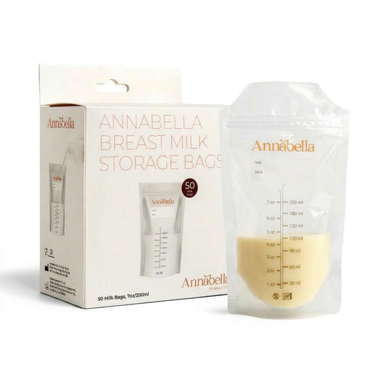 Annabella - 50 bolsas de almacenamiento de leche materna sin BPA, bolsas de leche de 200 ml para almacenamiento de leche materna, bolsas de almacenamiento de leche materna, bolsas de almacenamiento de