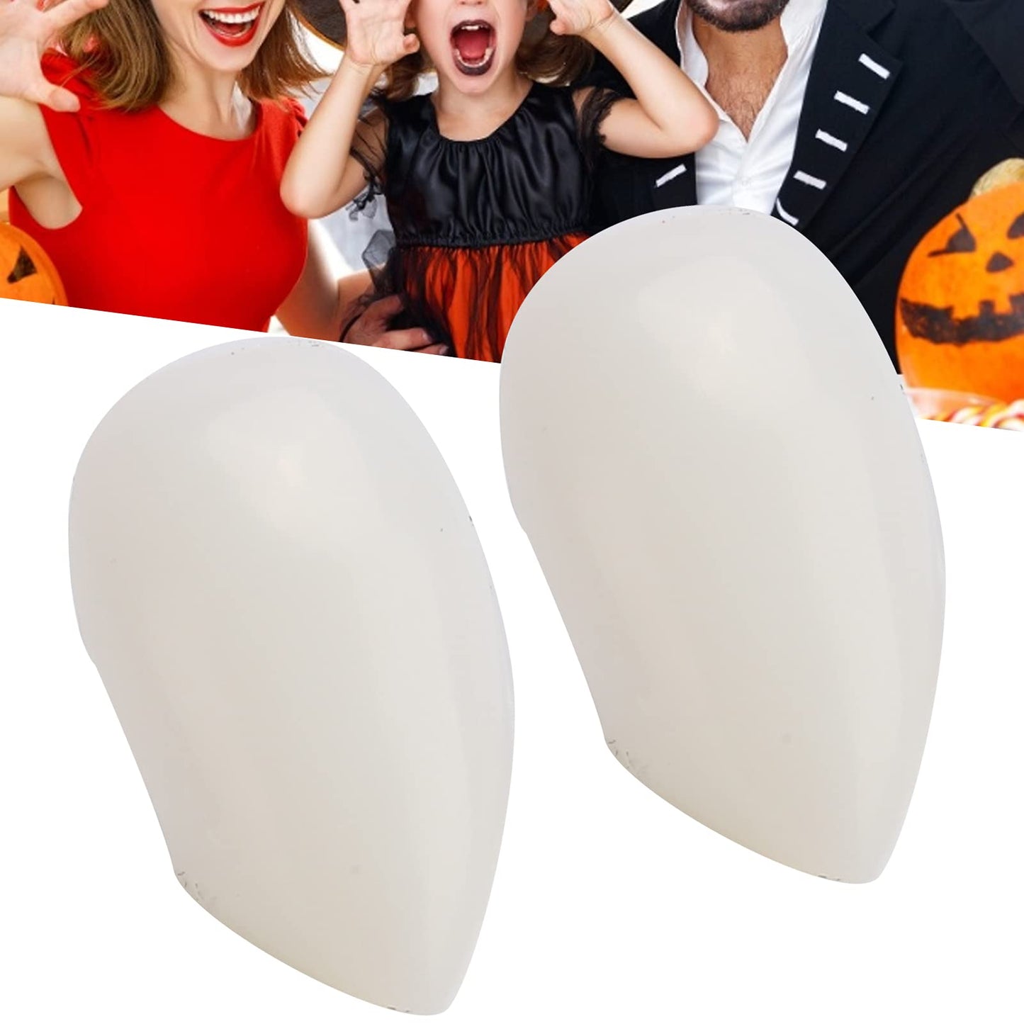 Dientes de colmillos de vampiro, dentaduras postizas vampiro, accesorios para fiestas Halloween, dientes postizos terror realista con adhesivo de pellets de dientes, para fiesta cosplay Halloween(1,3)