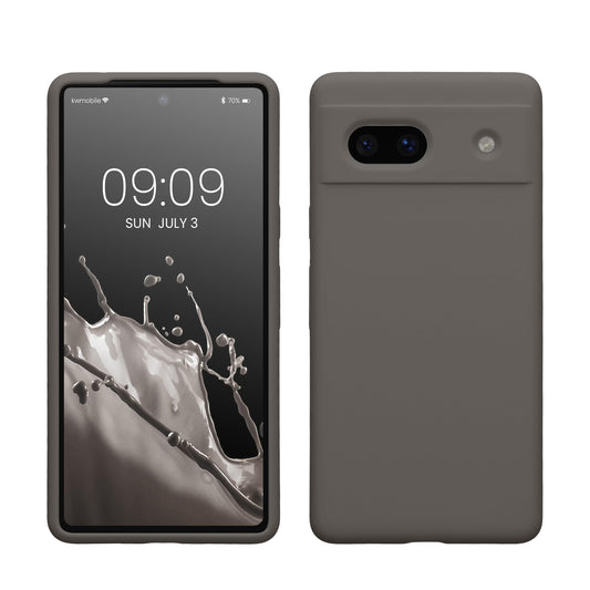 kwmobile Carcasa Compatible con Google Pixel 7a Funda - Case TPU y Silicona antigolpes - Apto Carga inalámbrica - Polvo de Piedra
