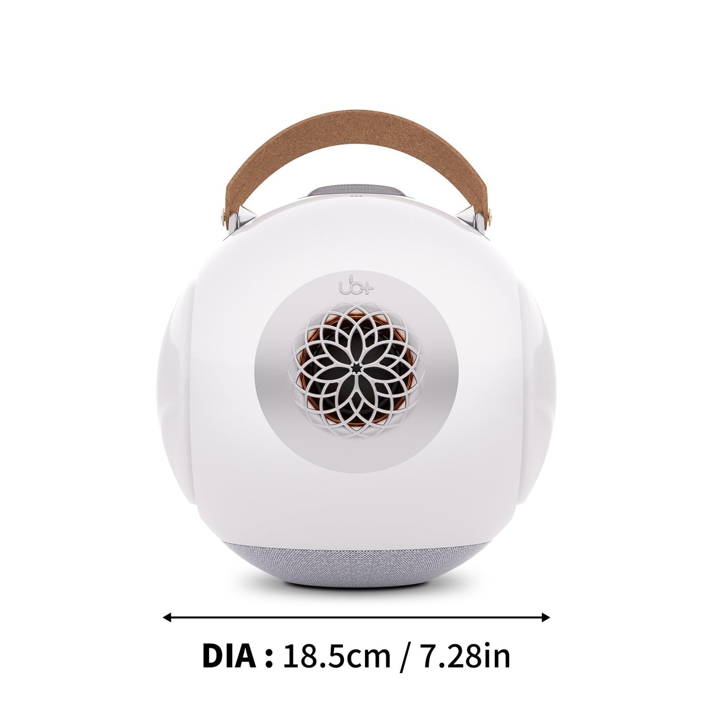 UB+ dB1 - Altavoz Bluetooth de doble graves | Sonido de alta fidelidad de 40 W con graves profundos extremos, tiempo de reproducción de 20 horas, IPX5 impermeable y TWS (blanco brillante), tecnología
