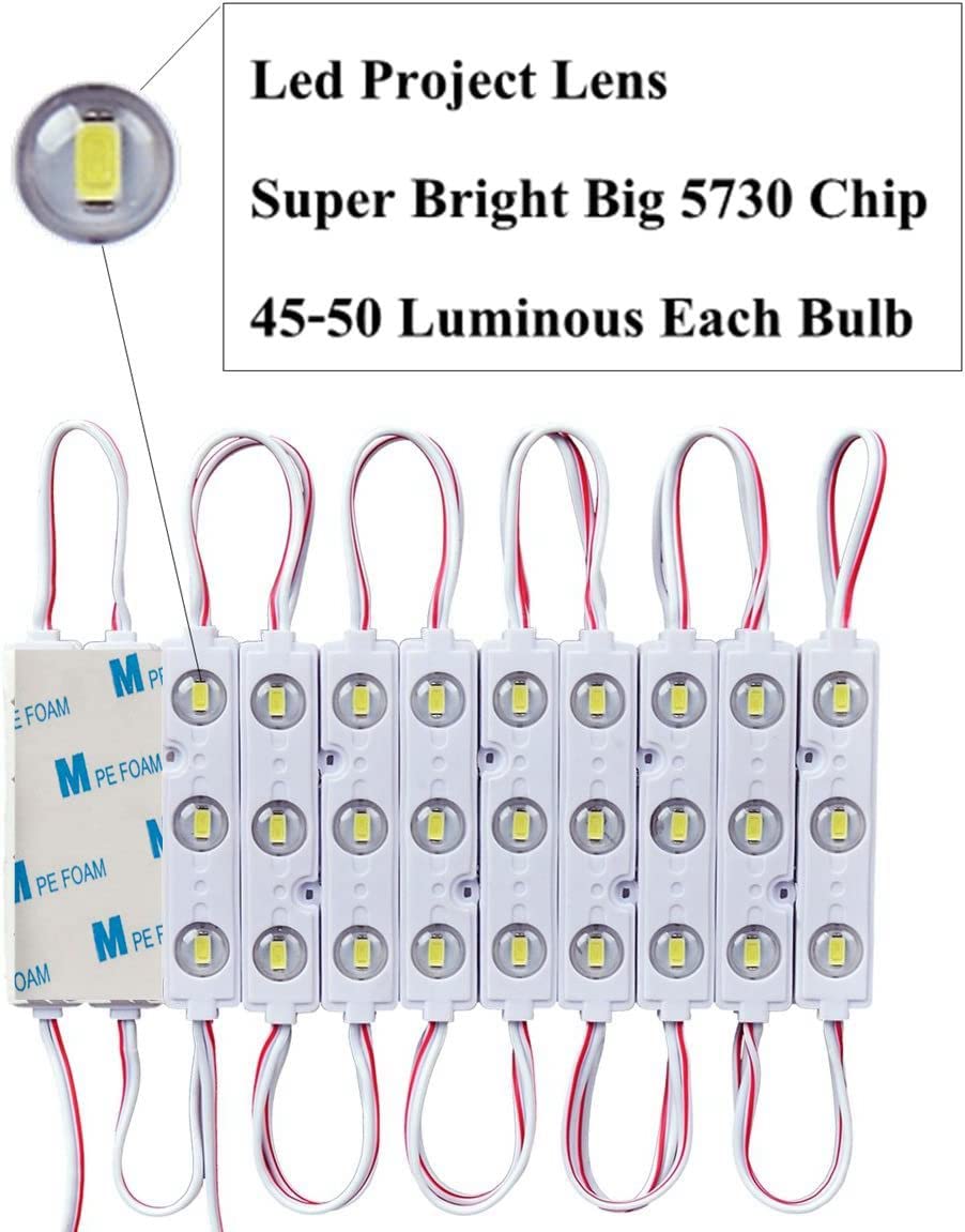 Luz Módulo LED Blanco Impermeable con Cinta Autoadhesiva para Letrero Exterior