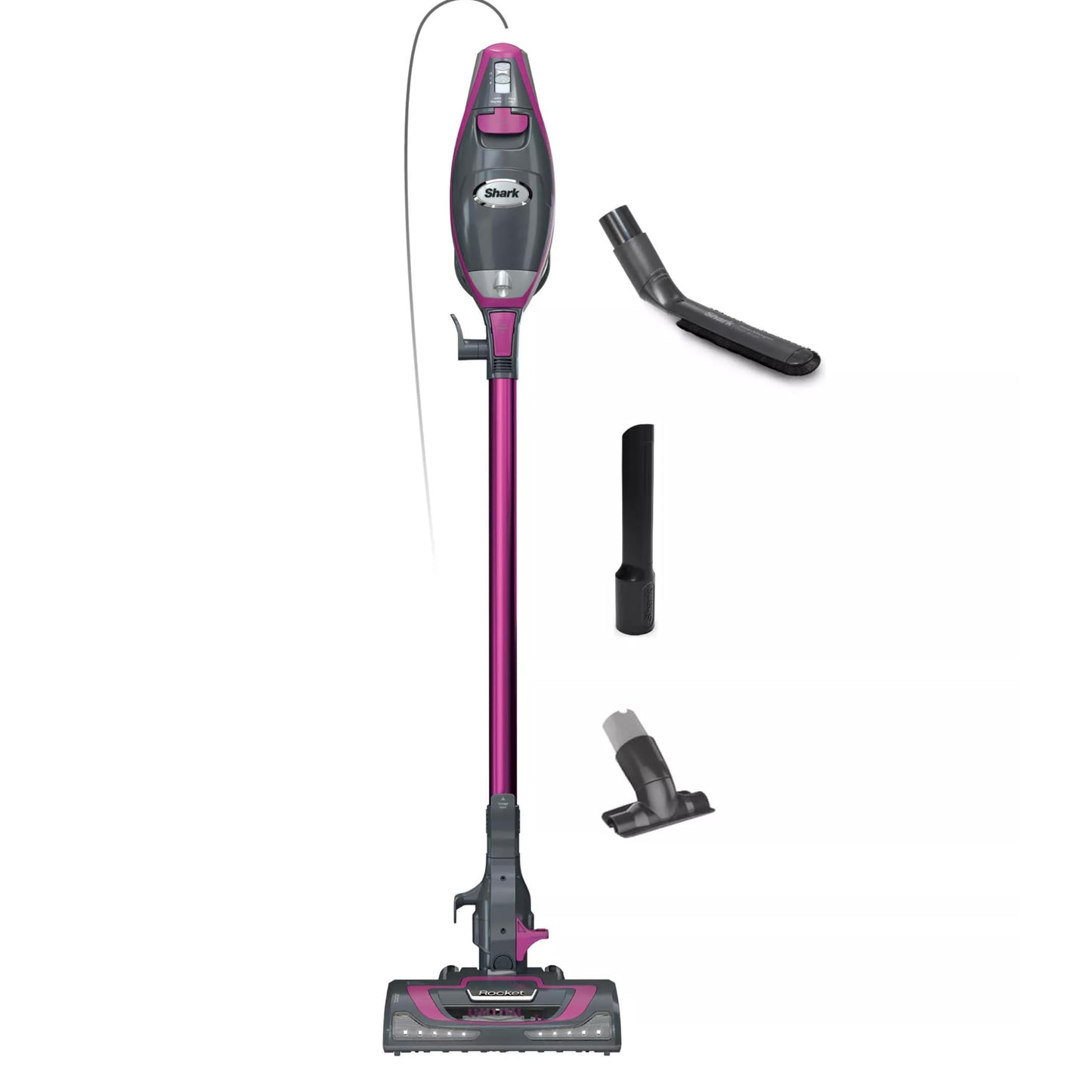 Shark HV371 Rocket Pro DLX - Aspiradora de Mano extraíble, dirección giratoria Avanzada, Taza XL, Herramienta de Grietas, Herramienta de tapicería y Cepillo para Polvo antialérgeno, Fucsia, Capacidad