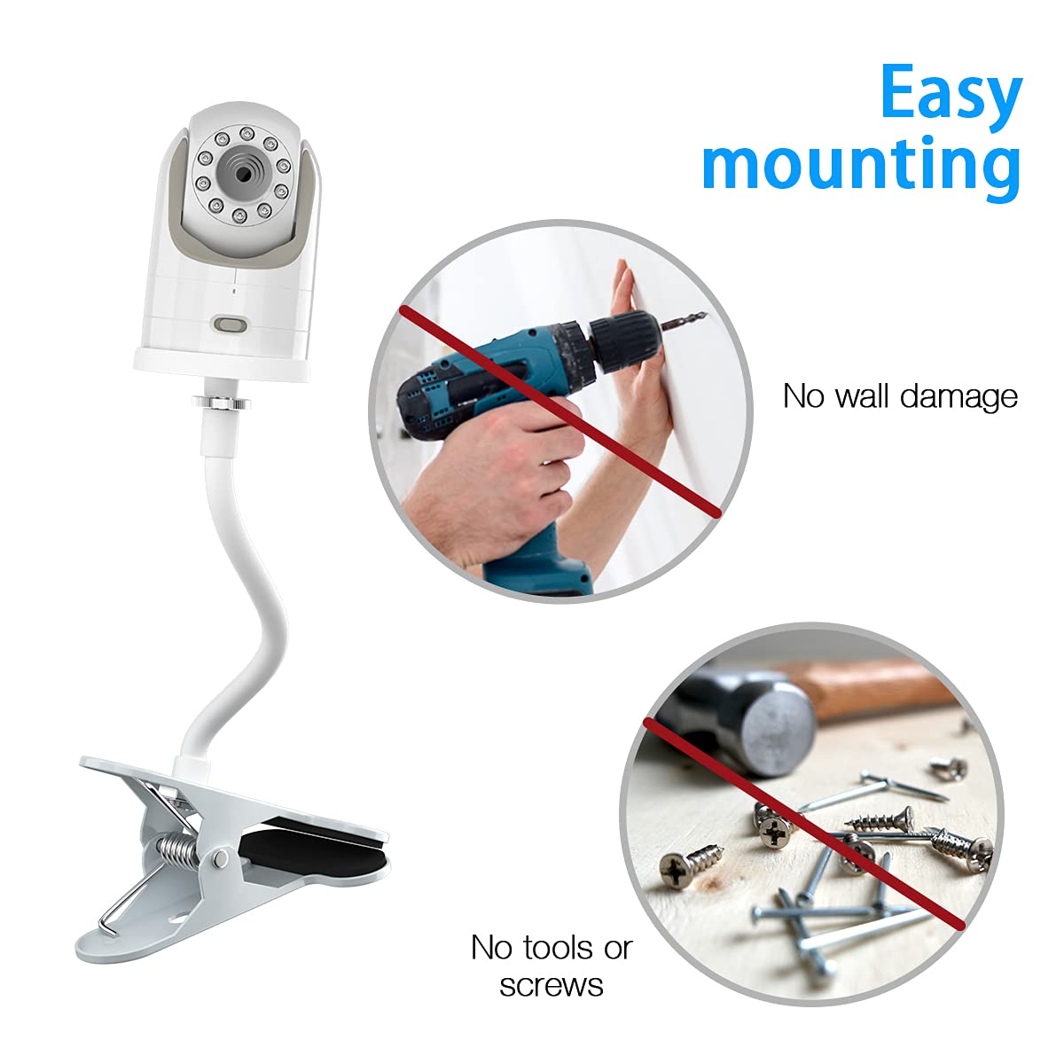 Soporte para Monitor de Bebé Compatible con Óptica Infantil DXR-8 y DXR-8 PRO