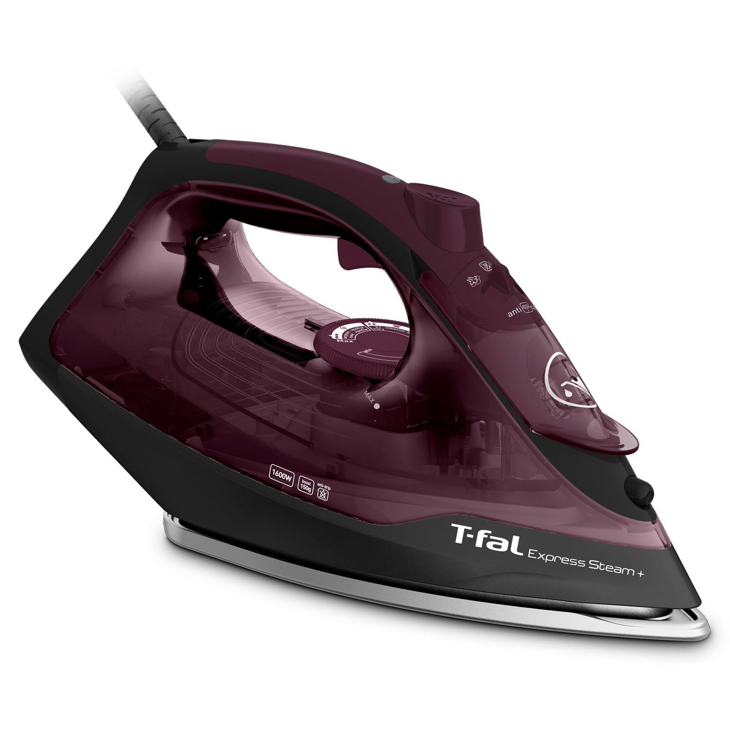 Plancha de Vapor T-Fal Vino Neón Suela Durilium Airglide 1600 W