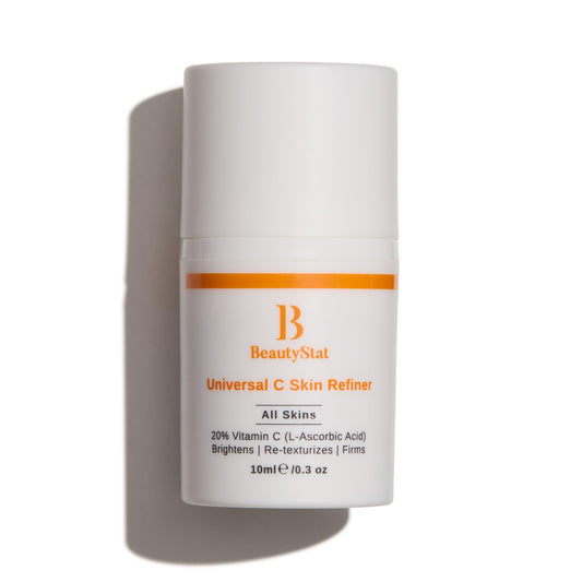 BeautyStat Universal C Skin Refiner - Suero de Vitamina C para el rostro, 20% de Ácido L-Ascorbico Puro - Creado por un Químico Cosmético con más de 20 años de experiencia - Tamaño de viaje 10 ml