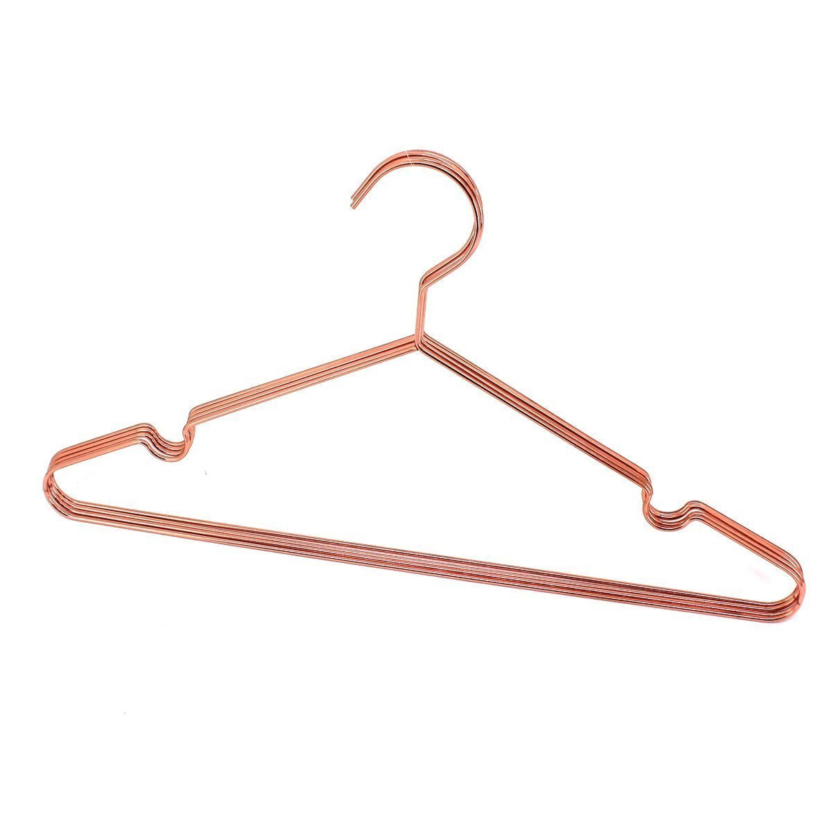 Koobay 13" Children Rose Copper Gold Shiny Metal Wire Top Clothes Hangers for Shirts Coat Storage & Display (10)