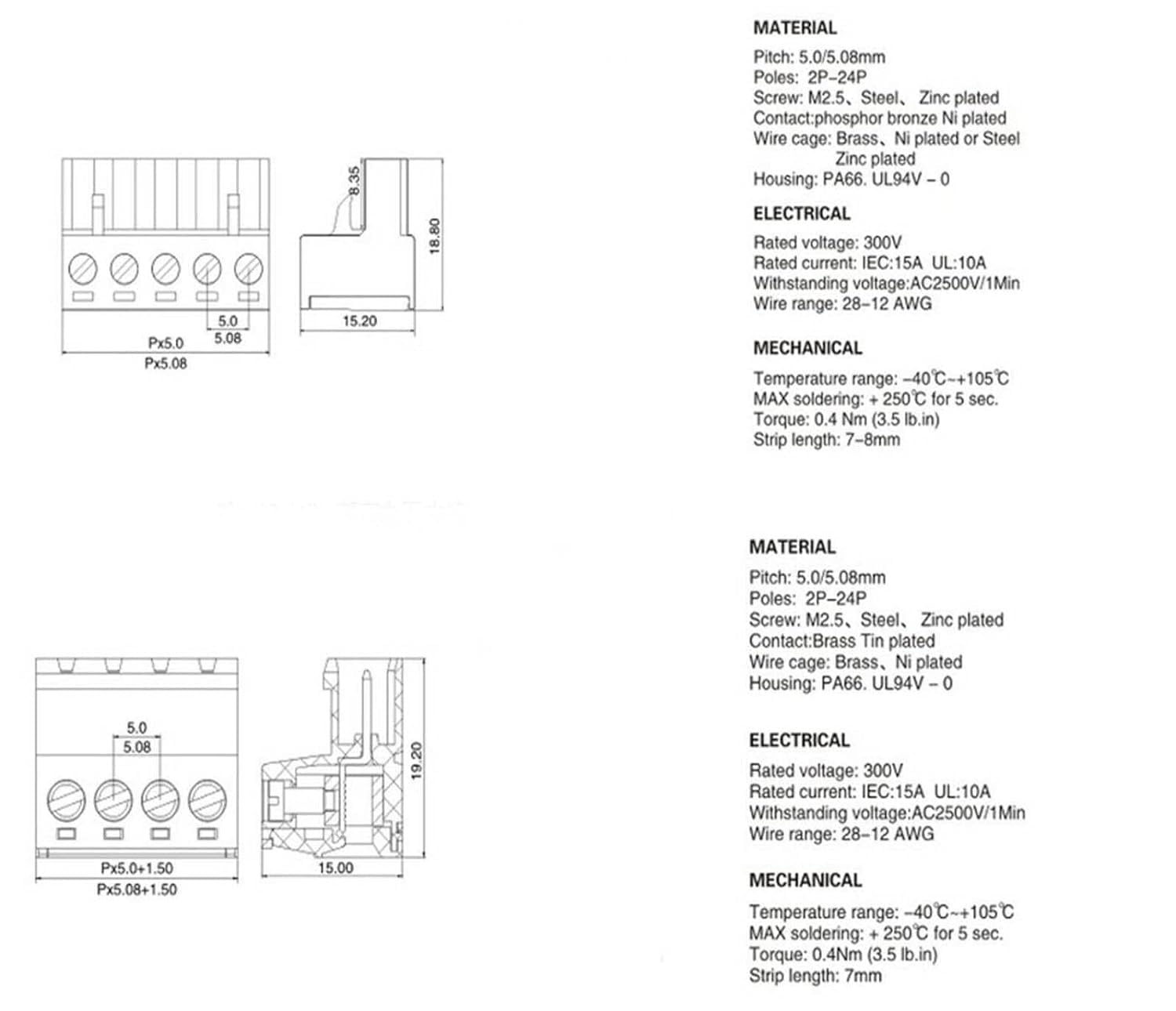 Conector de alimentación/enchufe para AudioControl Epicenter Plus Line Driver Matrix 3XS 2XS 6XS EQS DQL-8 / 12V Trigger Phoenix Connector/Clarion EQS560, EQS744, EQS746 / Crown CTs 2000, CTs 3000