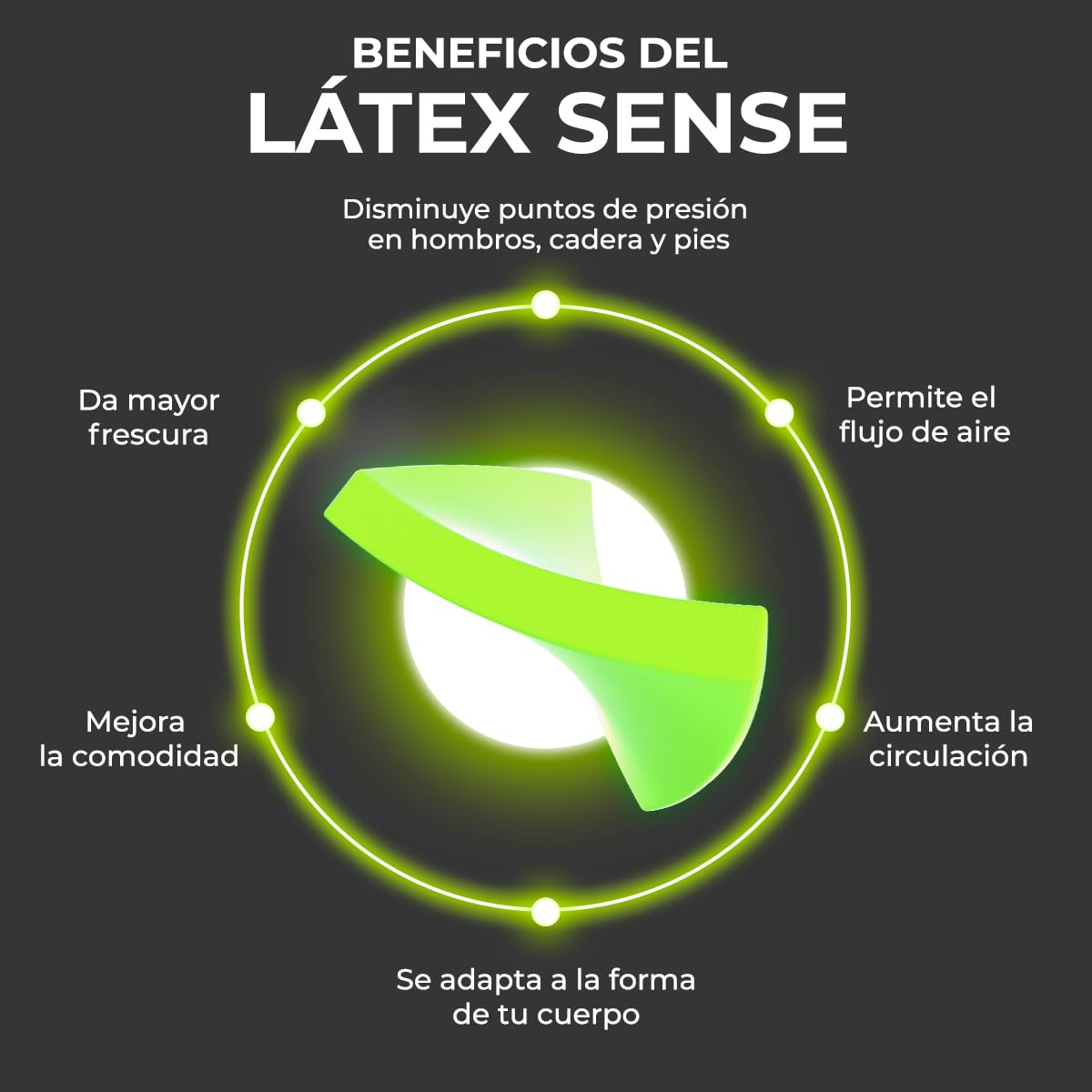 Almohada Látex ROOMI Bamboo Carbón con Tecnología Air Flow Hipoalergénica y Funda Transpirable Removible