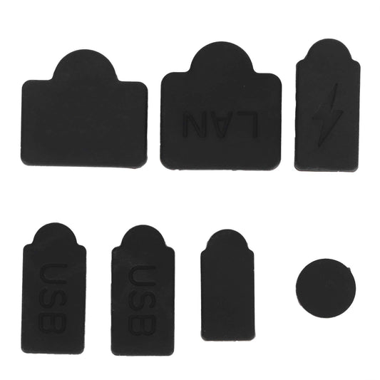 PUSOKEI PortPlugs - Juego de Fundas para Puertos de Polvo (Paquete de 7), a Prueba de Polvo de Silicona para Cubierta Protectora Antipolvo para Accesorios de Juegos de Host PS5