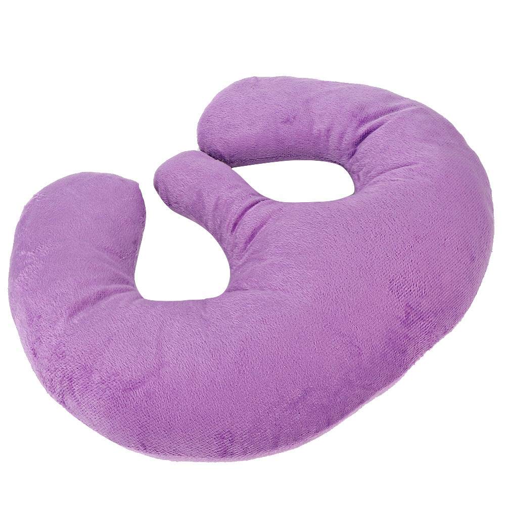 Cojín de almohada de seno, salón de belleza Almohada de soporte de seno SPA Cojín de almohada de pecho de masaje Cojín Prevención de arrugas y soporte de seno Almohadilla de Soporte Suave (Púrpura)