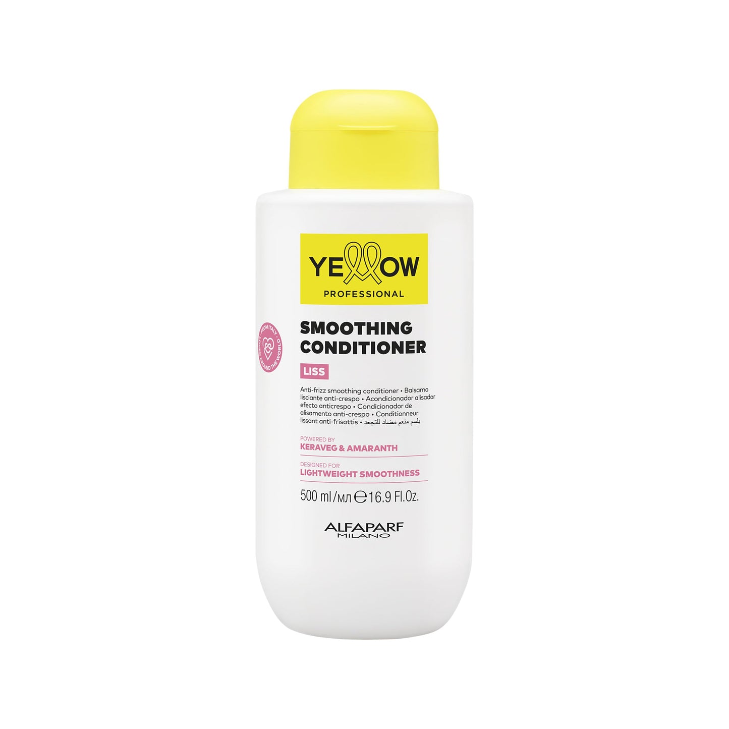 Yellow Professional Smoothing Conditioner Liss, Acondicionador Alisador Anti-Frizz, Keratina y Amaranto, 500ml