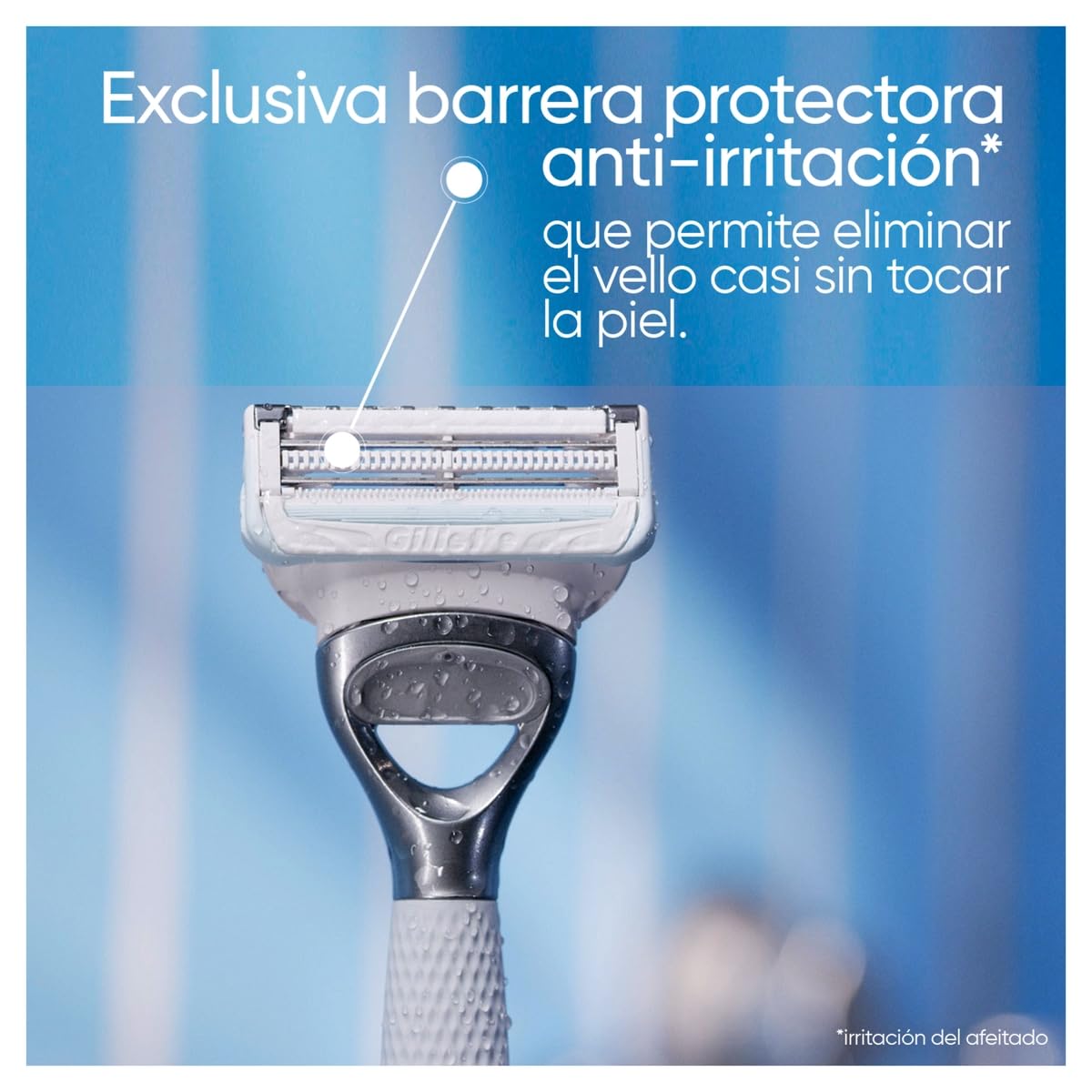 GILLETTE Venus para Área Íntima, Cartucho de Rastrillo para Mujer, 4 Repuestos para Rastrillo Venus, Barrera Anti Irritación, Depilación Zona Íntima