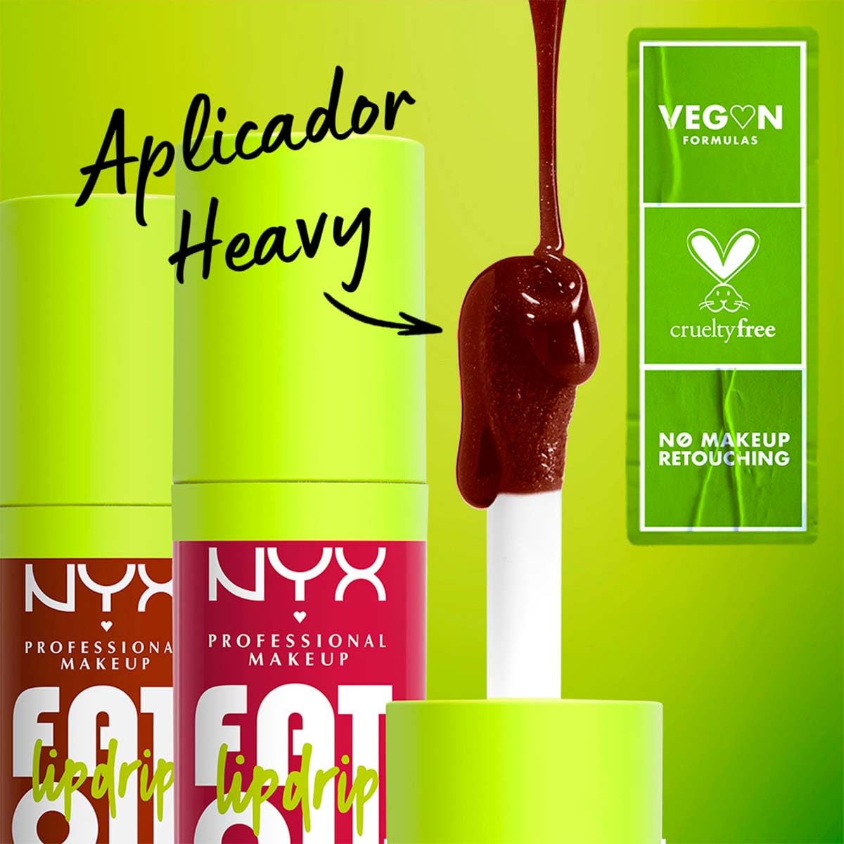 NYX Professional Makeup, Fat Oil Lip Drip Gloss, 4.8ml. Tono: Status Update. Brillo labial hidratante con efecto jugoso hasta por 12 horas. Infusionado con aceite de aguacate, mora y frambuesa para una sensación no pegajosa. Fórmula vegana.