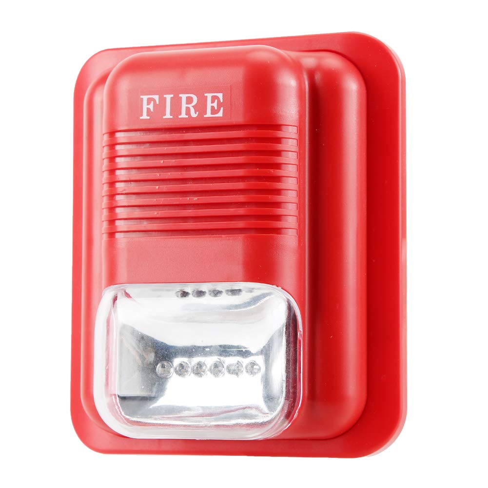 Alarma de Incendio Asixxsix Roja con Advertencia de Luz y Sonido para Casa y Hotel