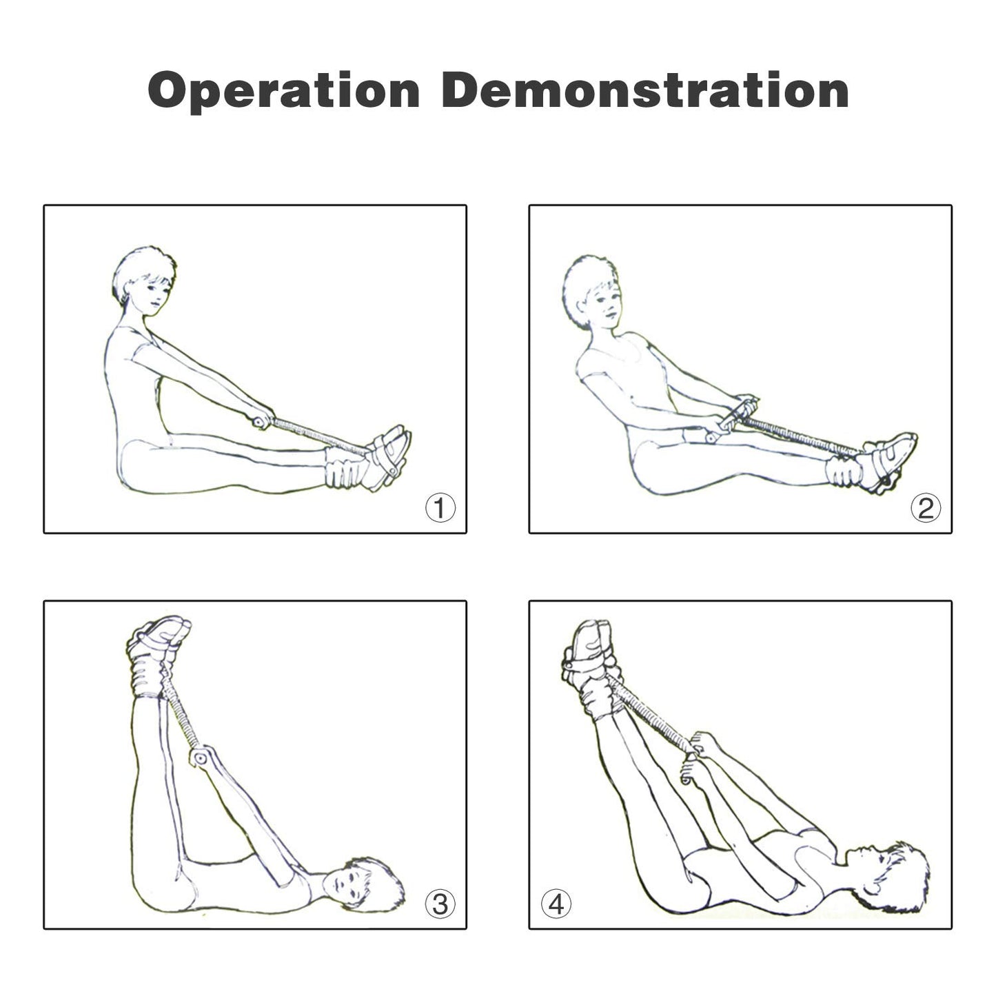 COVVY - Cuerda elástica para sentarse con doble resorte de tensión de pie, equipo para ejercitador de piernas abdominales, recortadora de abdomen, fitness, adelgazamiento, entrenamiento de culturismo