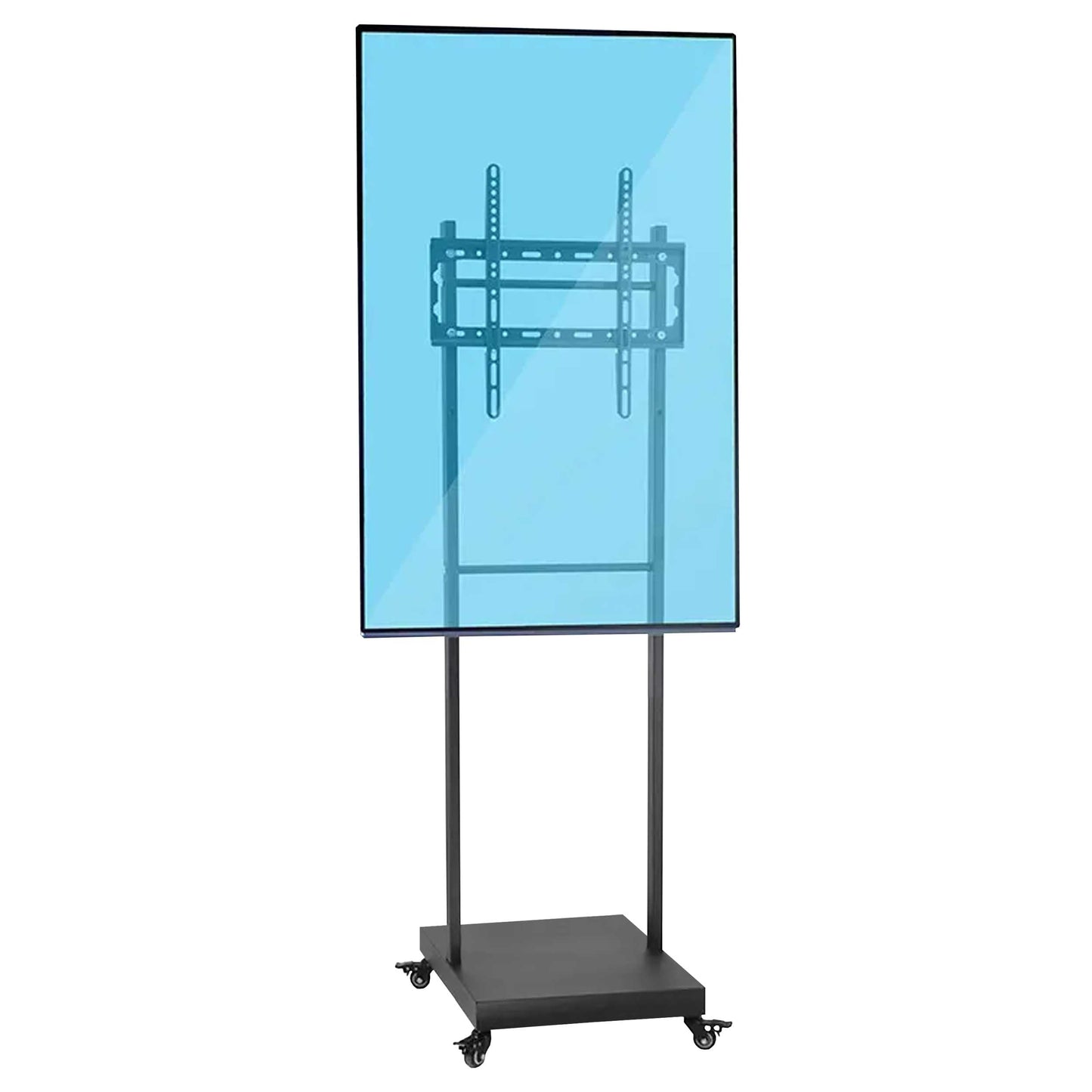 Lucky Owl Soporte de TV para Piso de 32 40 43 50 55 60 65 Pulgadas, Carga máxima 30kg, VESA de 400X400mm, Resistente Material Reforzado, con rueditas, Compatible con 99% de televisores.