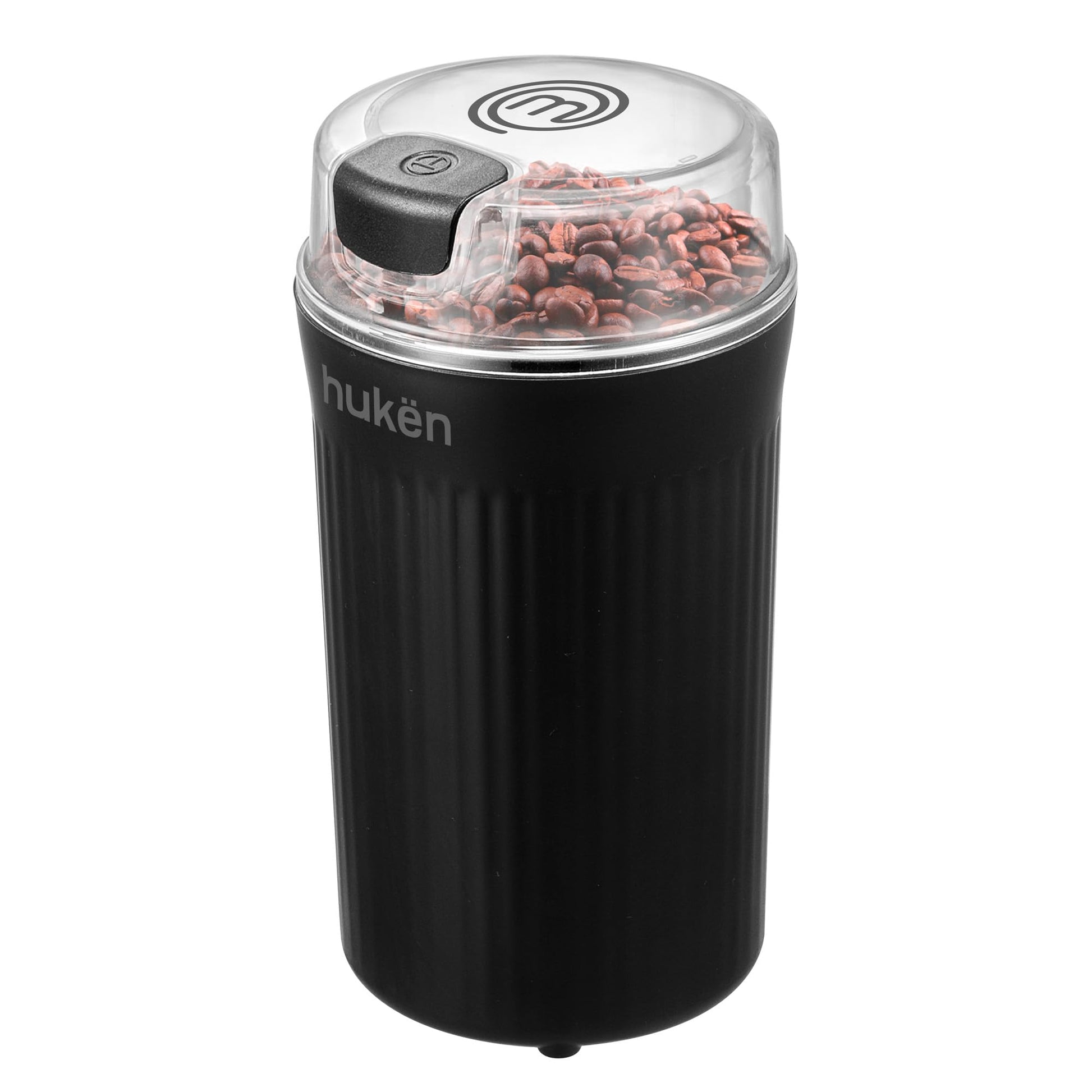 Hukën x MasterChef | Molino Eléctrico de Café y Especias | Negro Matte | Molido Preciso | Aspas de Acero Inoxidable | Capacidad 60 g | Potencia Duradera