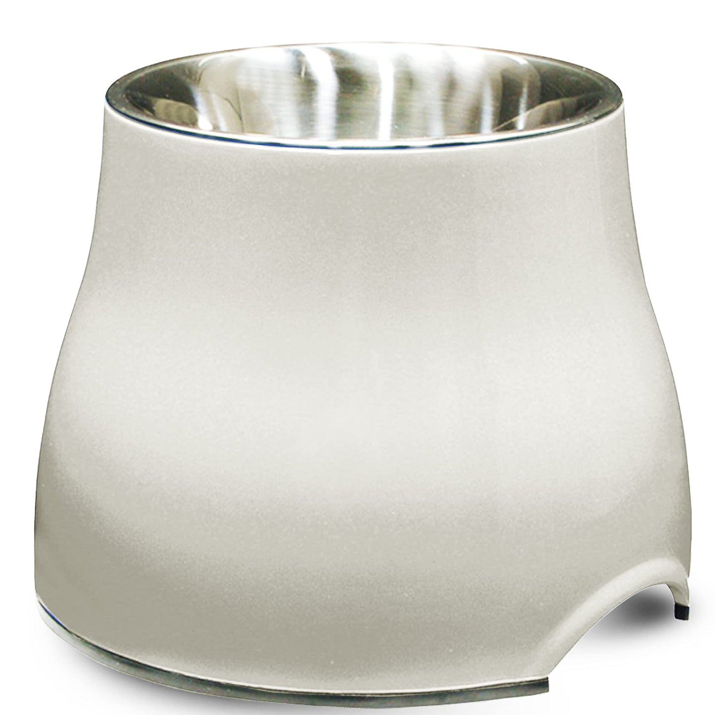 Tazón Elevado Dogit Blanco de Acero Inoxidable para Perros Grandes