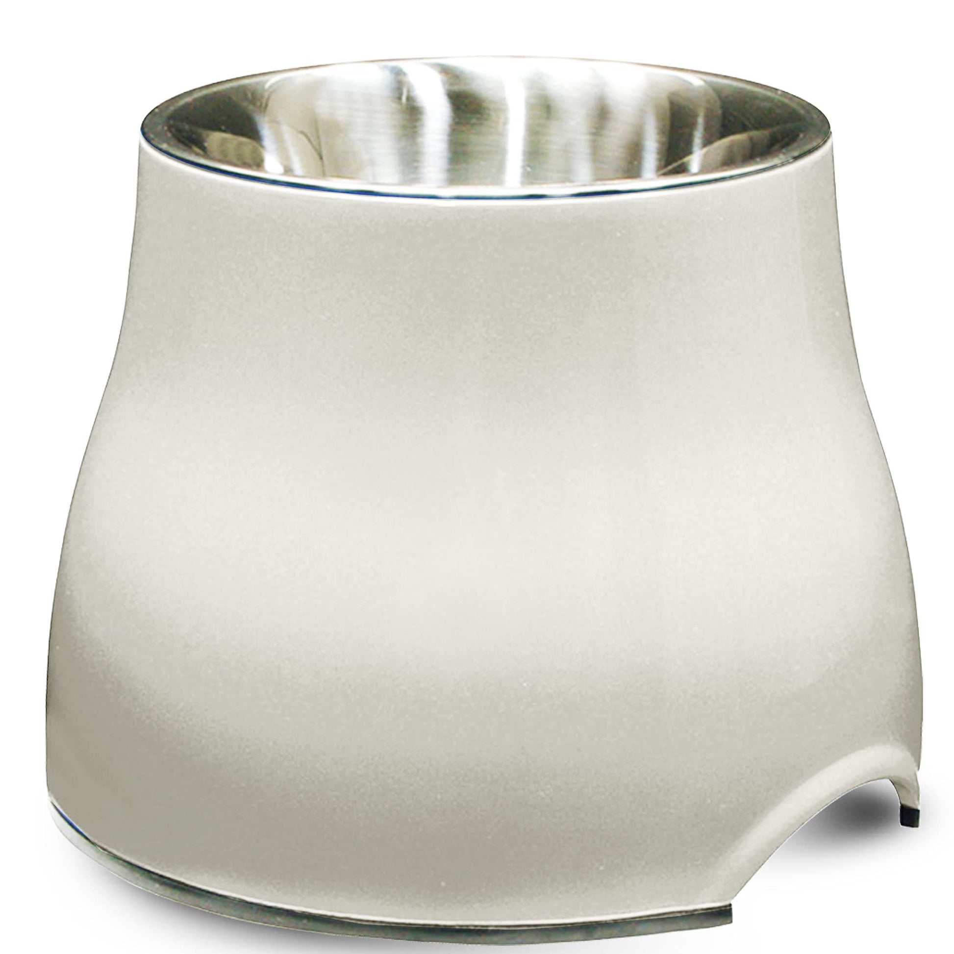 Tazón Elevado Dogit Blanco de Acero Inoxidable para Perros Grandes