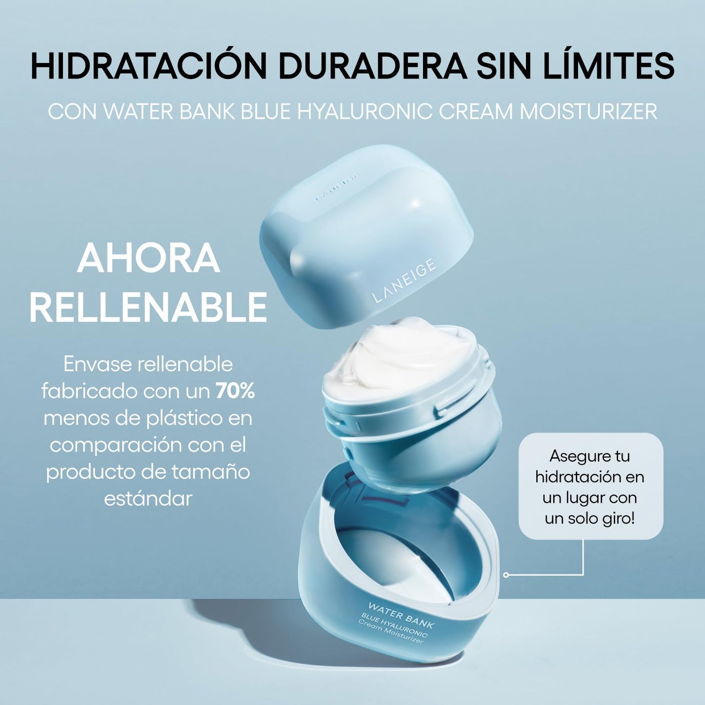 LANEIGE Water Bank Blue Hyaluronic Cream Moisturizer Mini (Crema Hidratante)
