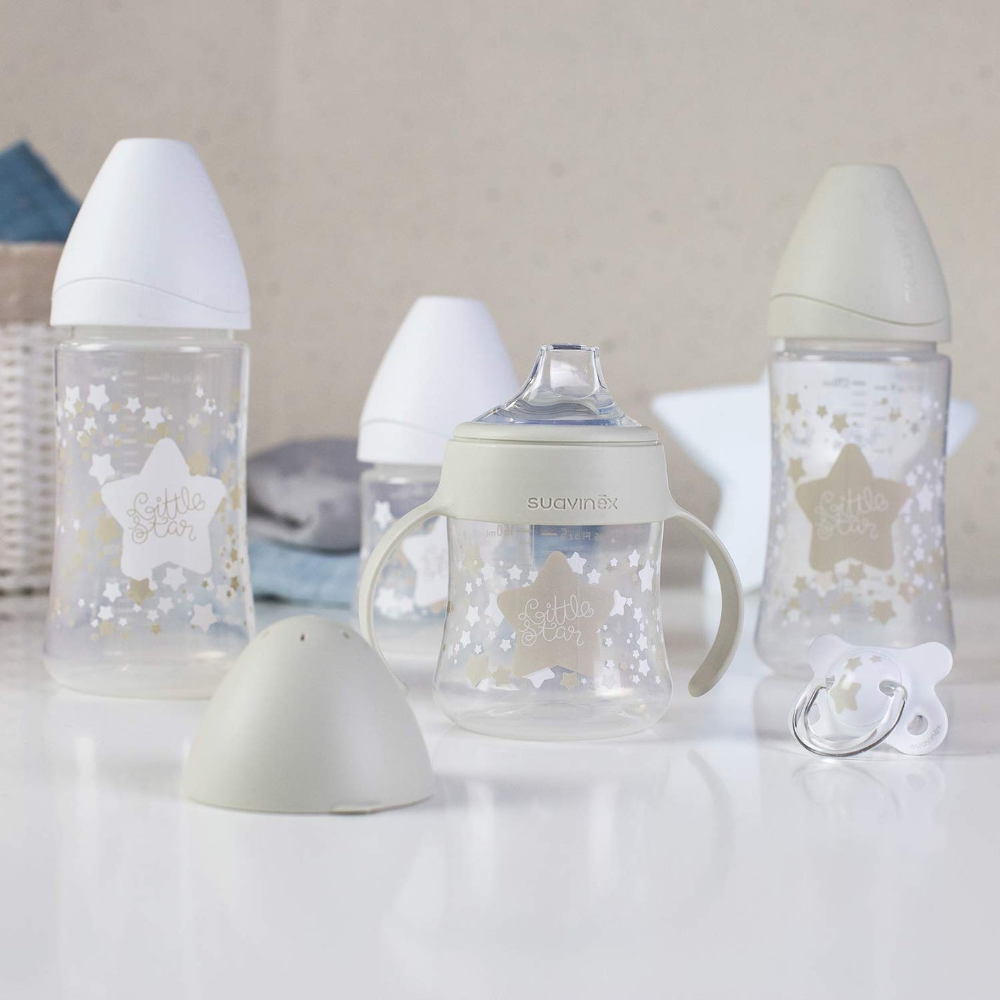 Set de Biberón Suavinex Blanco Little Star para Bebé