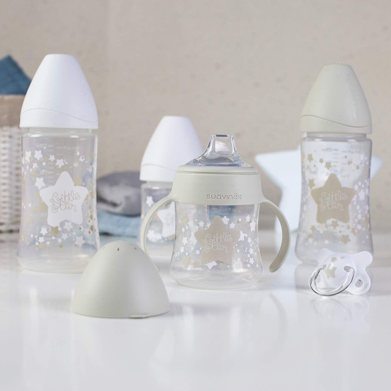 Set de Biberón Suavinex Blanco Little Star para Bebé