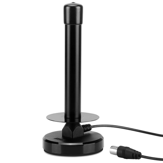 August Antena Digital HDTV DTA250 - Antena de TV portátil de Alta Ganancia con Base magnética y Cable coaxial - Alcance de 75 Millas
