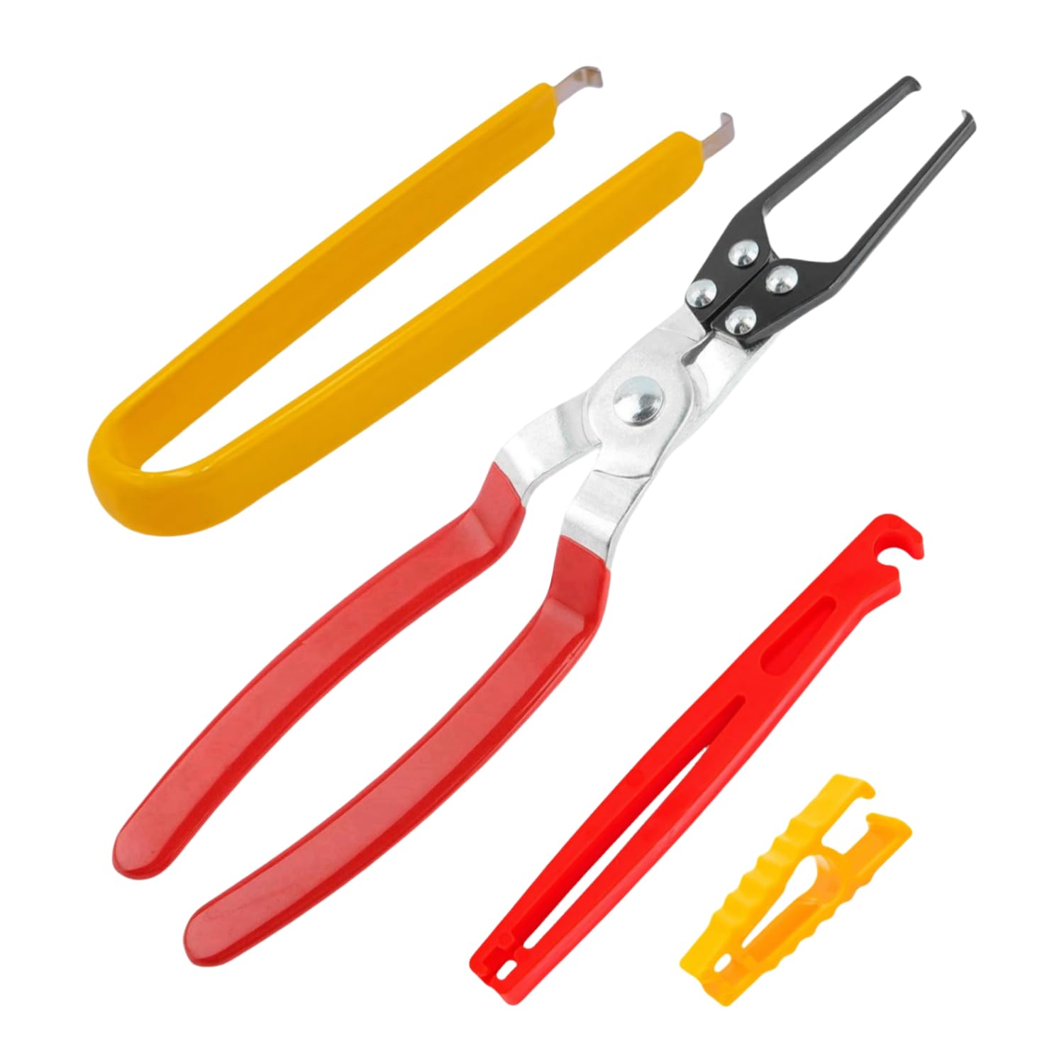 KUBOJSDLZ - Alicates para extractor de fusibles, alicates para extracción de relés, paquete de 4 herramientas automotrices para coche, motocicleta, camión, barco, vehículos, terminal de batería