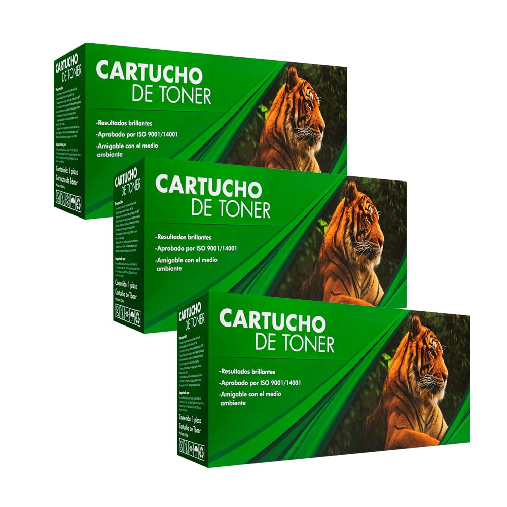 Kit Toner Compatible El Tigre 105A con Chip para Impresoras Laser Negro + Memoria USB Lucky Owl Metálica 2.0