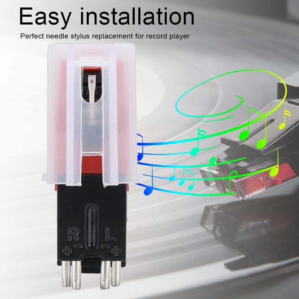 Fosa Aguja para Tocadiscos, reemplazo de lápiz óptico para Tocadiscos de Vinilo de Cristal Q3, Accesorio de Placa giratoria USB para Reproductor de Vinilo LP, magnético, fonógrafo